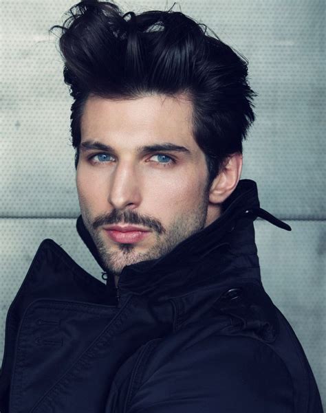 brown hair and blue eyes guys|male black hair blue eyes.